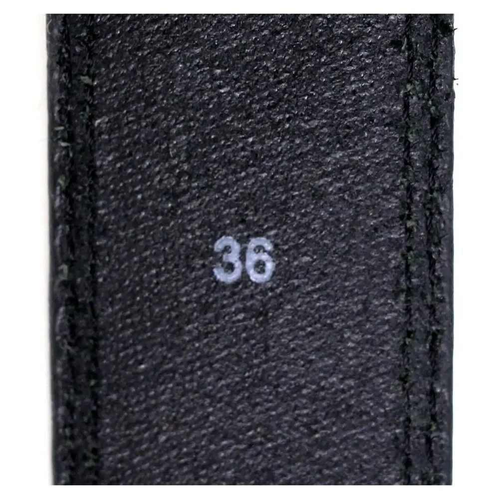 CLASSIC BLACK GENUINE LEATHER 1.25